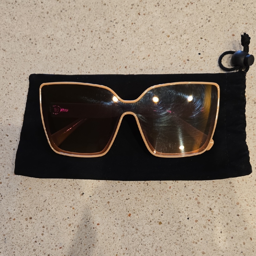 Vince Camuto Women’s Square Sunglasses in Beige Gold